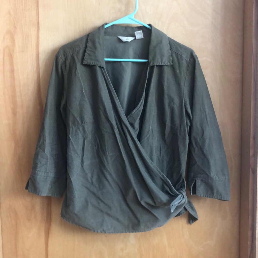 J.Jill Corduroy Wrap Top